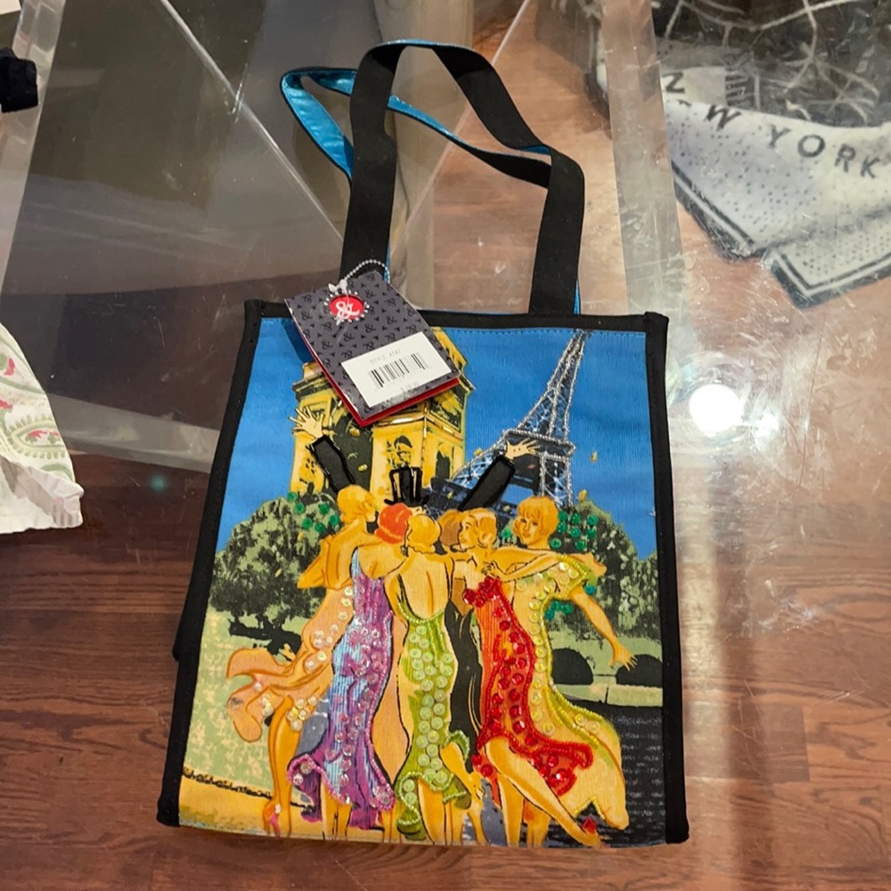 Frankie&Johnnie Paris Sequined Insulated Lunch Tote NWT